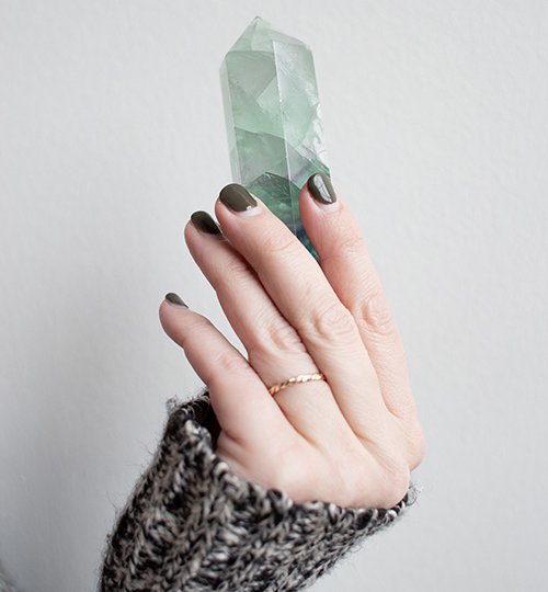 Woman Holding Crystal